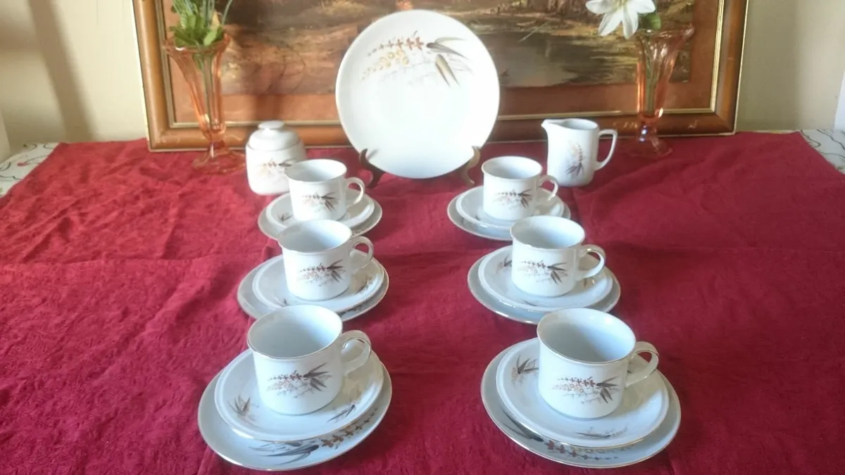 21Pc. Winterling Bavaria Germany Porcelain Tea Set - Image 2