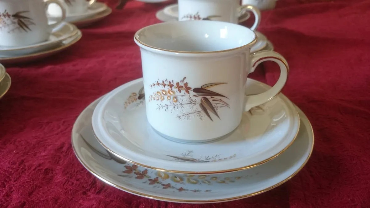 21Pc. Winterling Bavaria Germany Porcelain Tea Set - Image 4