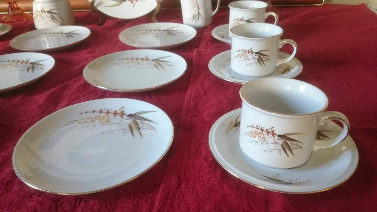 21Pc. Winterling Bavaria Germany Porcelain Tea Set - Image 3