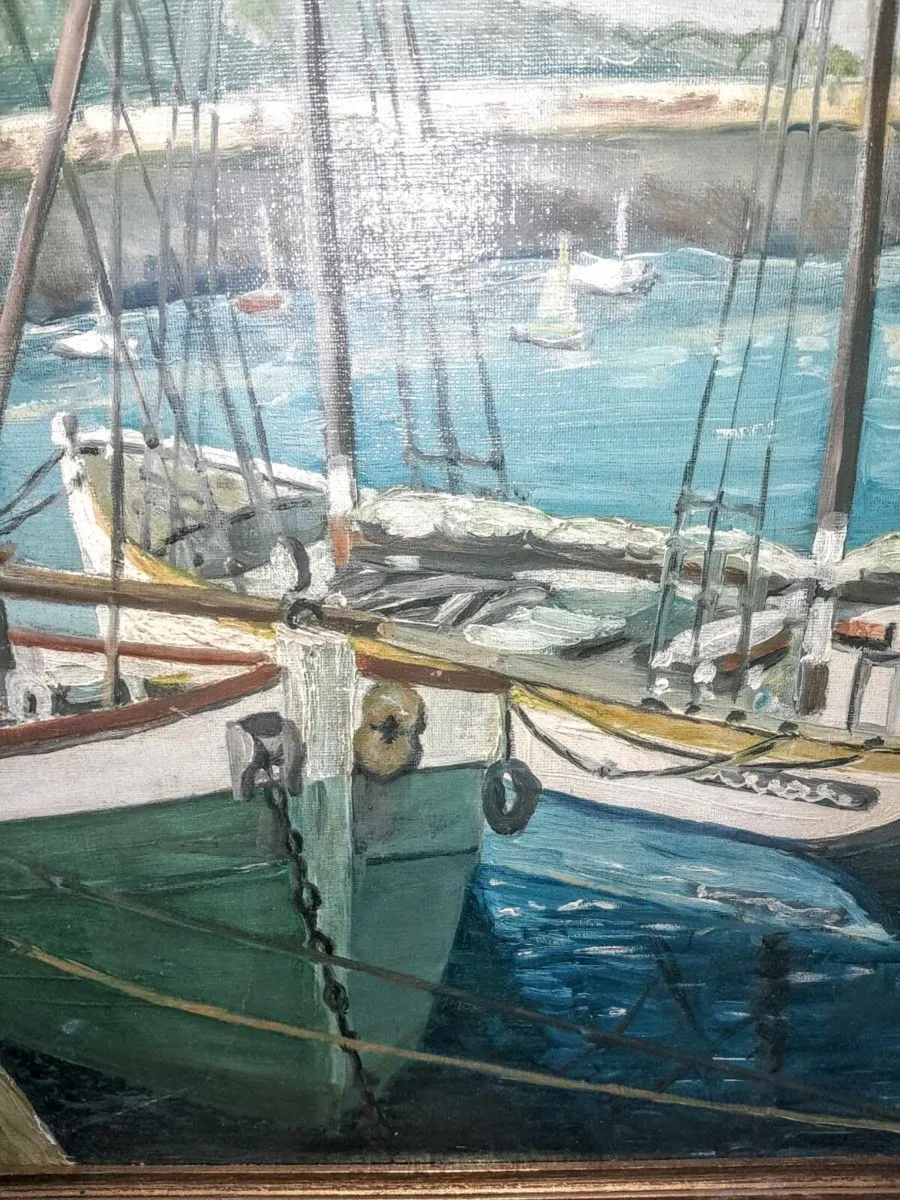 L.Morant oil painting of a pier 1959 - Image 2