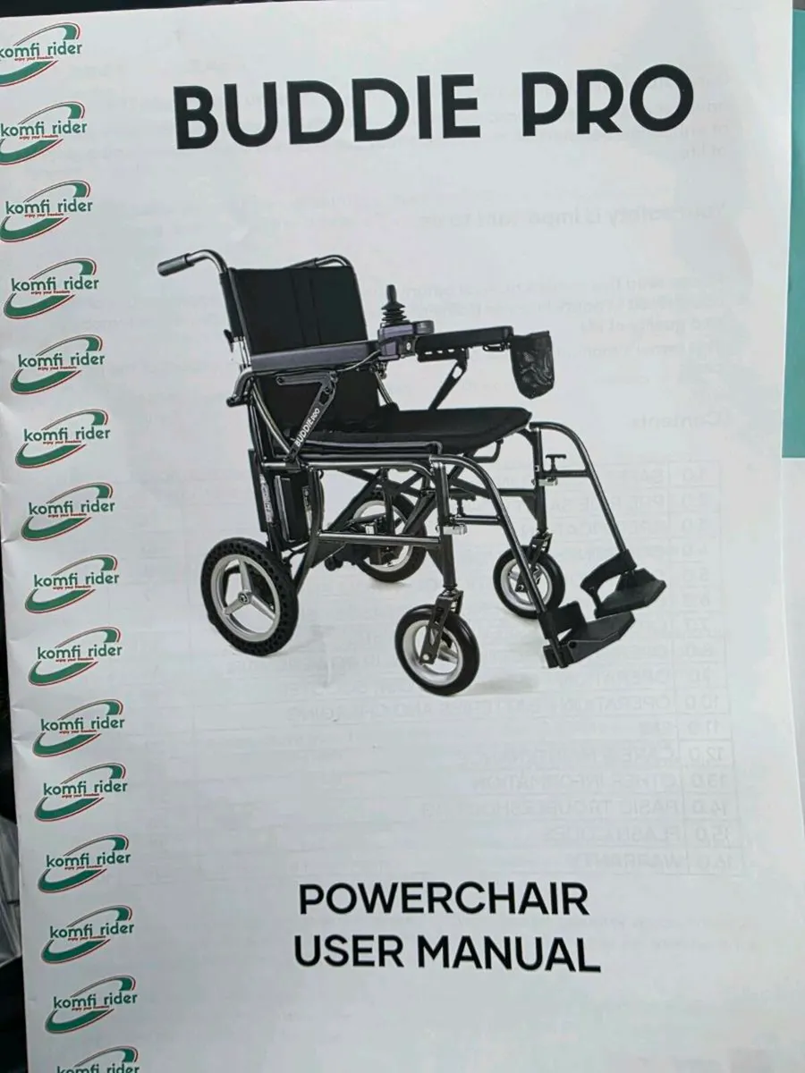 Buddie pro electric wheelchair - Image 1