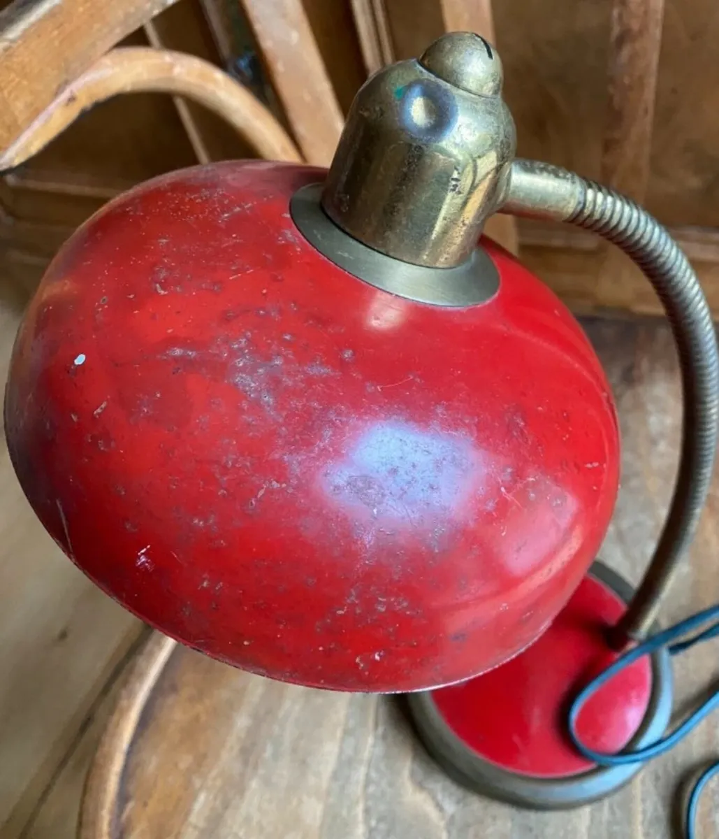 Original red metal lamps 70s - Image 3