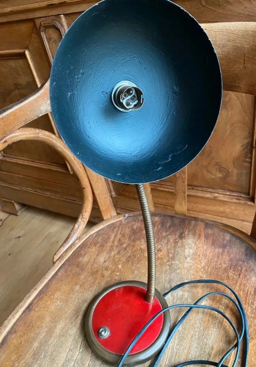 Original red metal lamps 70s - Image 4