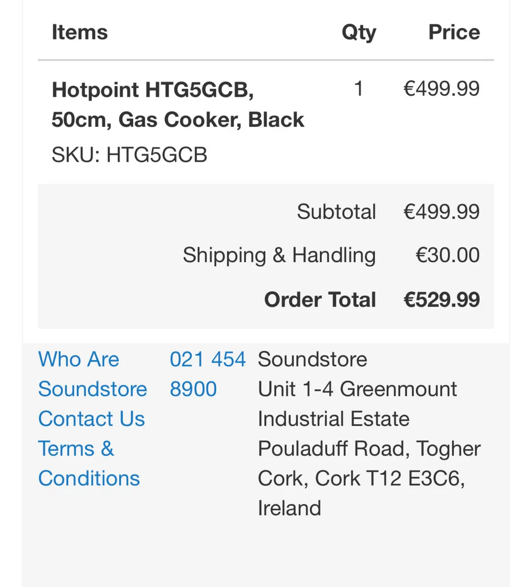 New Gas cooker 50cm - Image 3