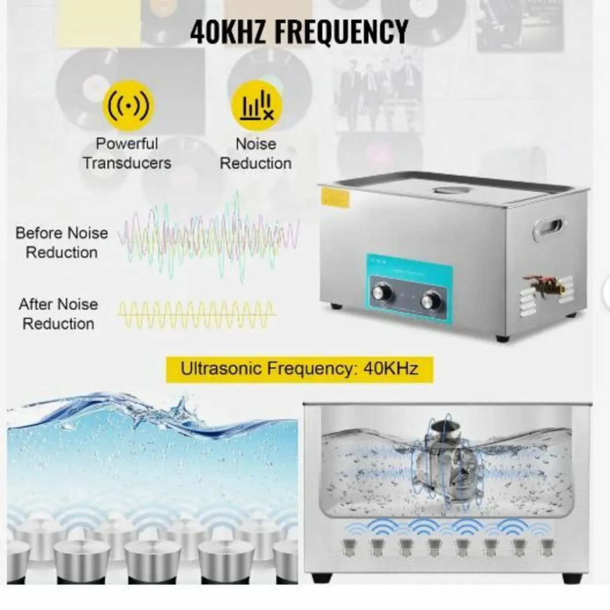 22L Ultrasonic Cleaner, 304 Stainless Steel - Image 4