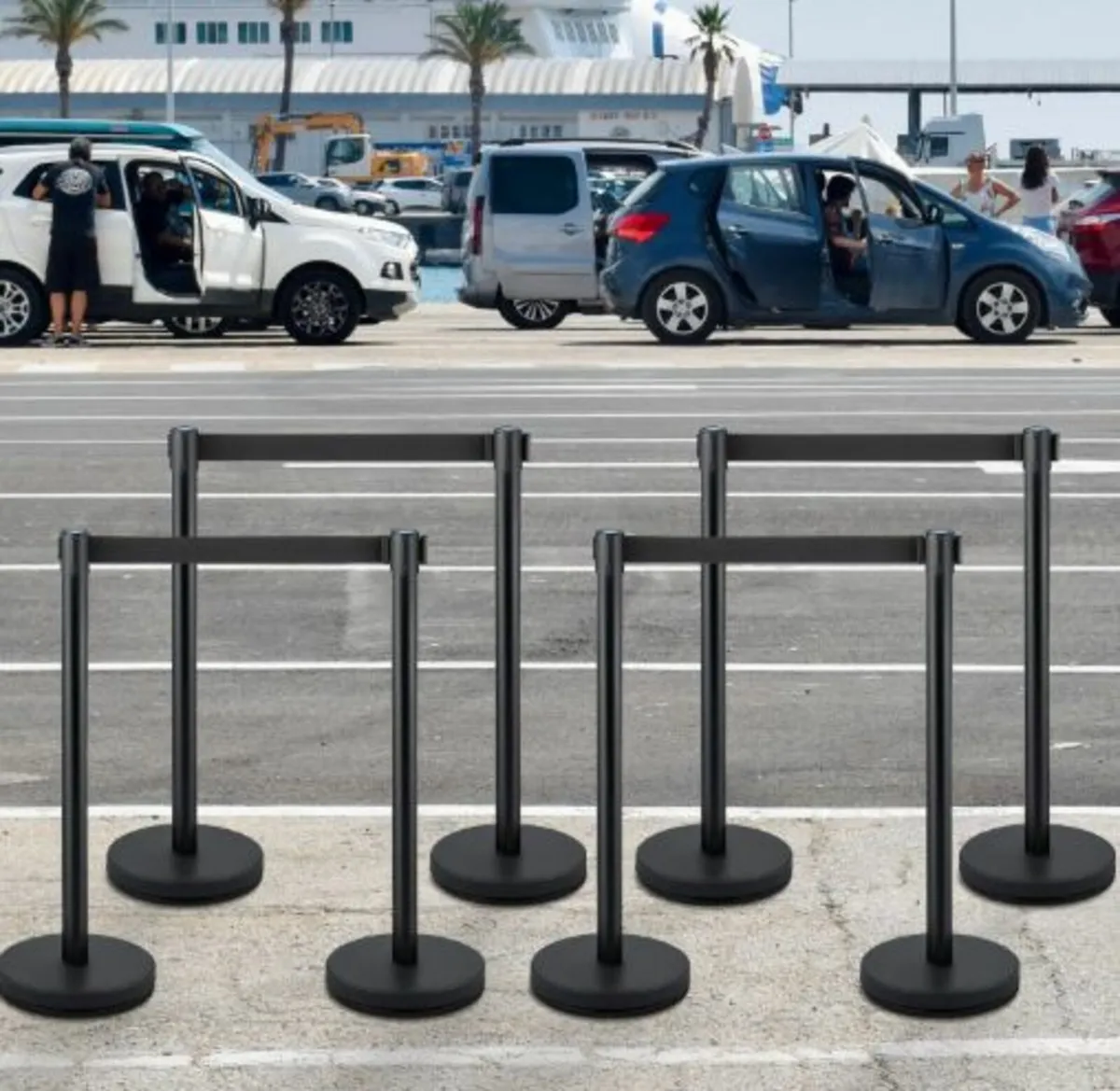Crowd Control Stanchion, 8 Pieces Stanchion Set, - Image 4