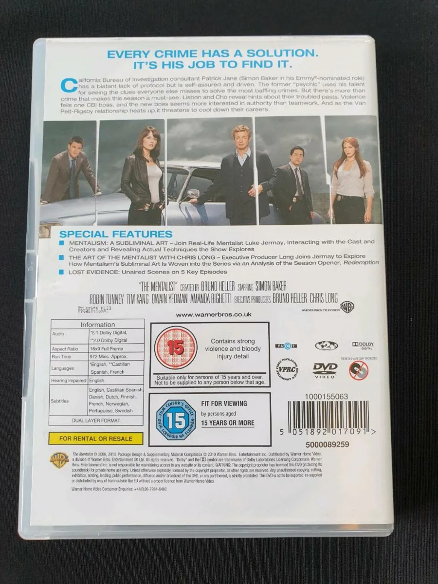 The Mentalist Season 2 DVD 2008 2010 Complete - Image 2
