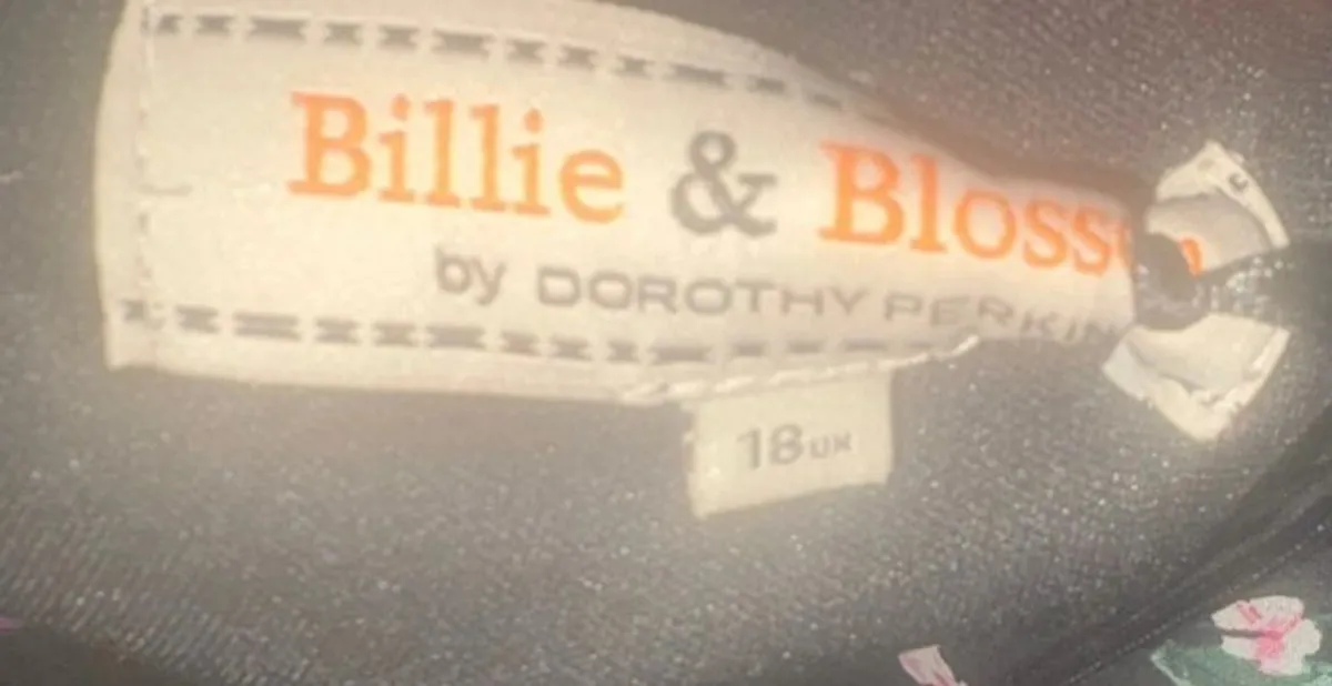 Black Foral Print Dress - Image 3