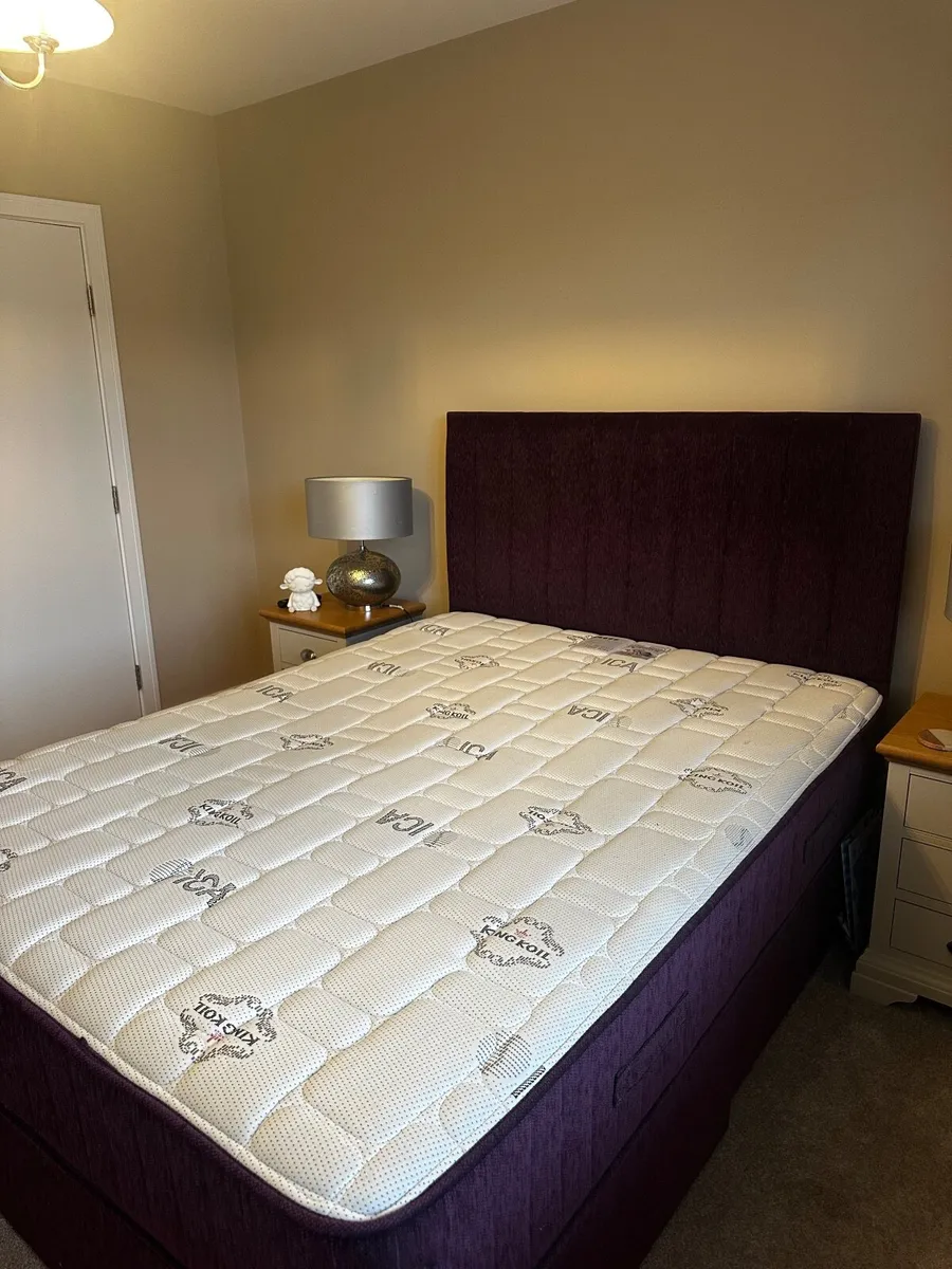 Pristine King Koil (ICA) King Size Bed & Headboard - Image 4