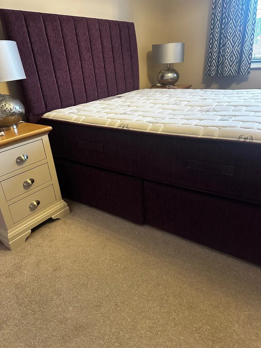 Pristine King Koil (ICA) King Size Bed & Headboard - Image 2