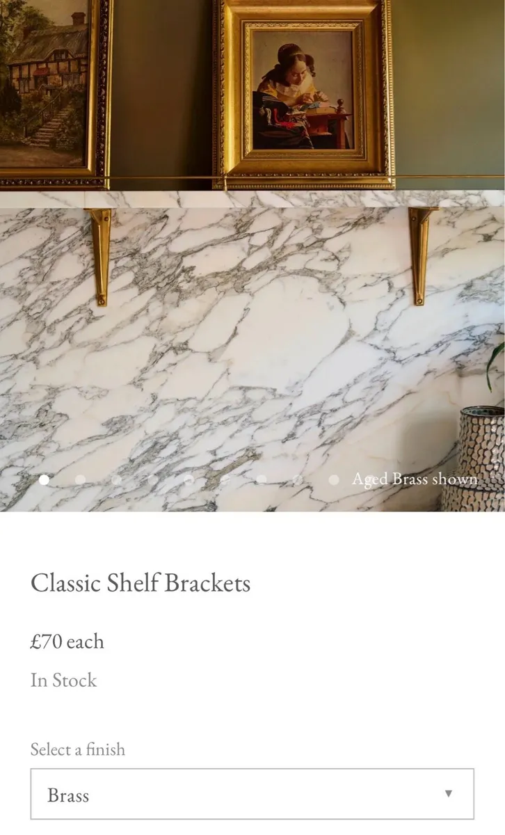 Brass Shelf Brackets - Image 3