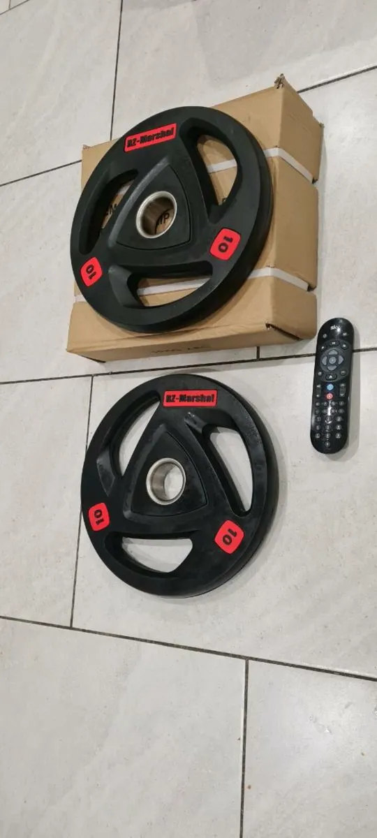 Brand new 2x10 kilo Olympic weight plates - Image 3
