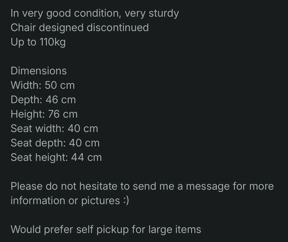 Janinge White Ikea Chair - Image 4