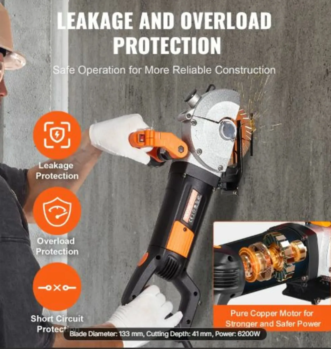 Electric Wall Chaser, Wall Groove Cutting Machine - Image 4