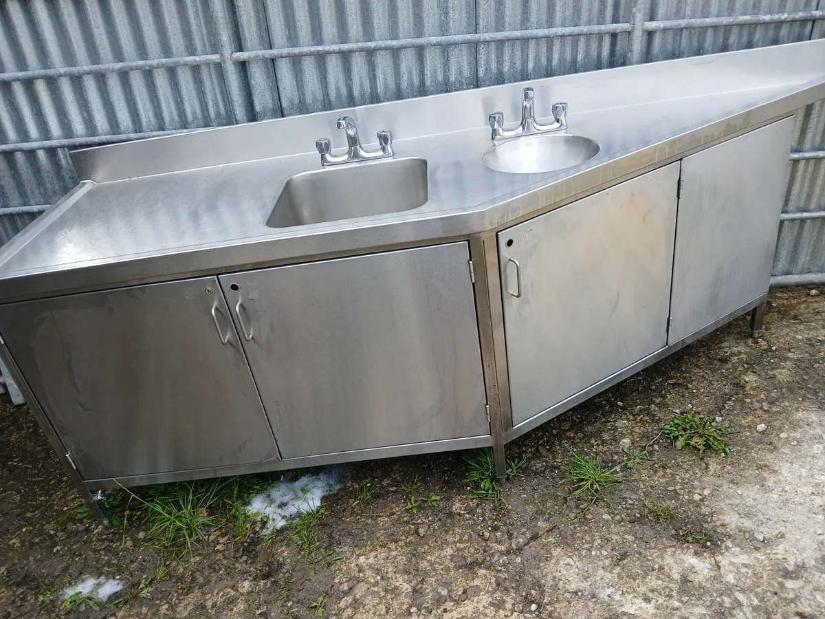 Stainless steel cabbinet sink unit complete - Image 1