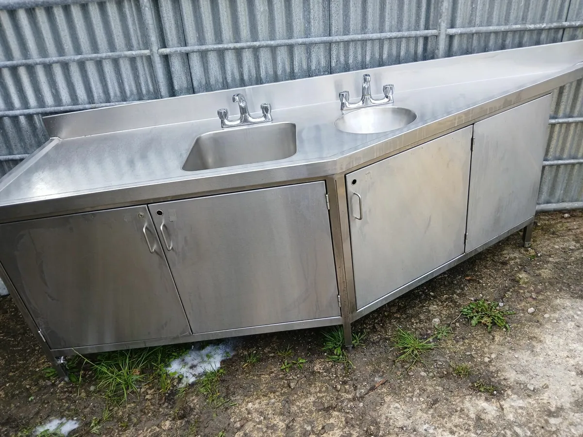 Stainless steel cabbinet sink unit complete - Image 2