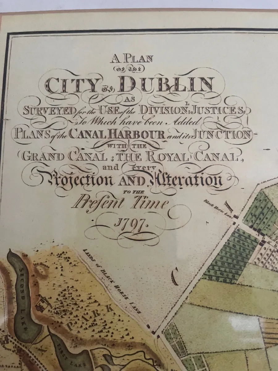Framed Dublin 1797 William Faden Map - Image 4