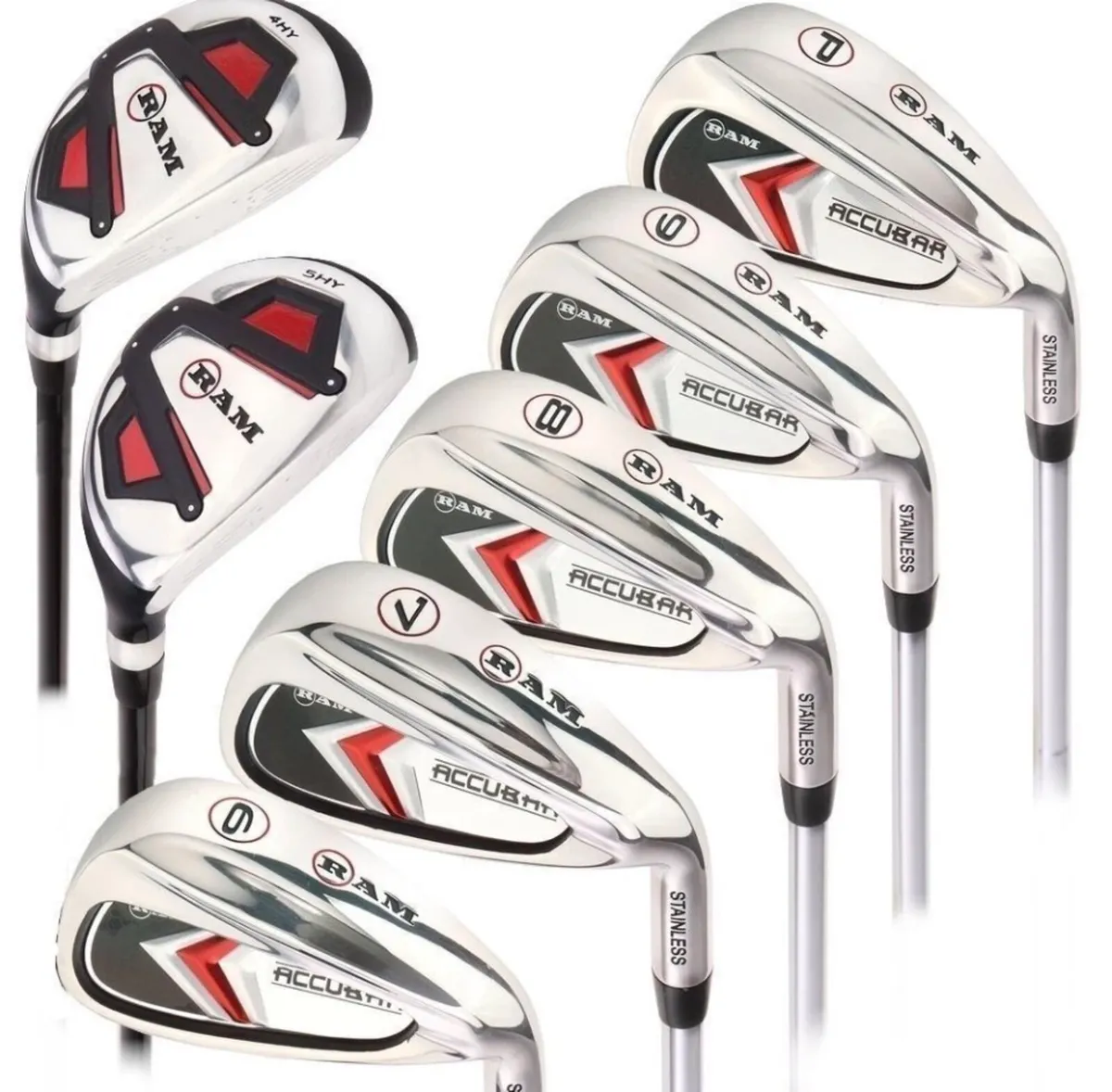 RAM Accubar Mens Golf Clubs Irons & Hybrids NEW - Image 1
