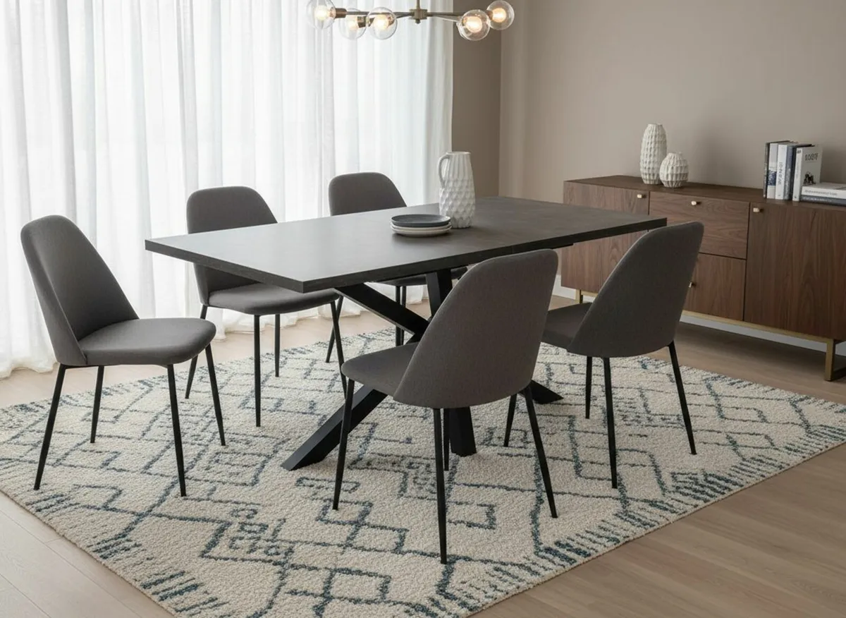 Urban Loft Extendable Dining Table – Laminated Top - Image 1