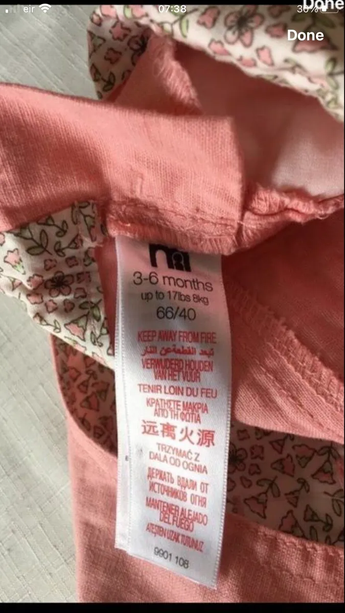 Girls shorts dungarees 3/6 mths €3 - Image 3