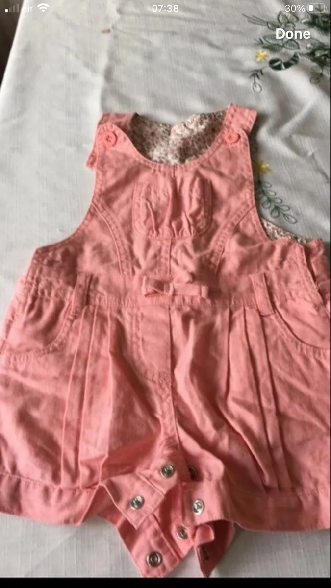 Girls shorts dungarees 3/6 mths €3 - Image 4