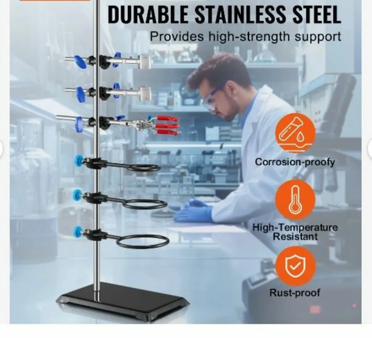 Lab Stand Support, Laboratory Retort Support Stand - Image 2