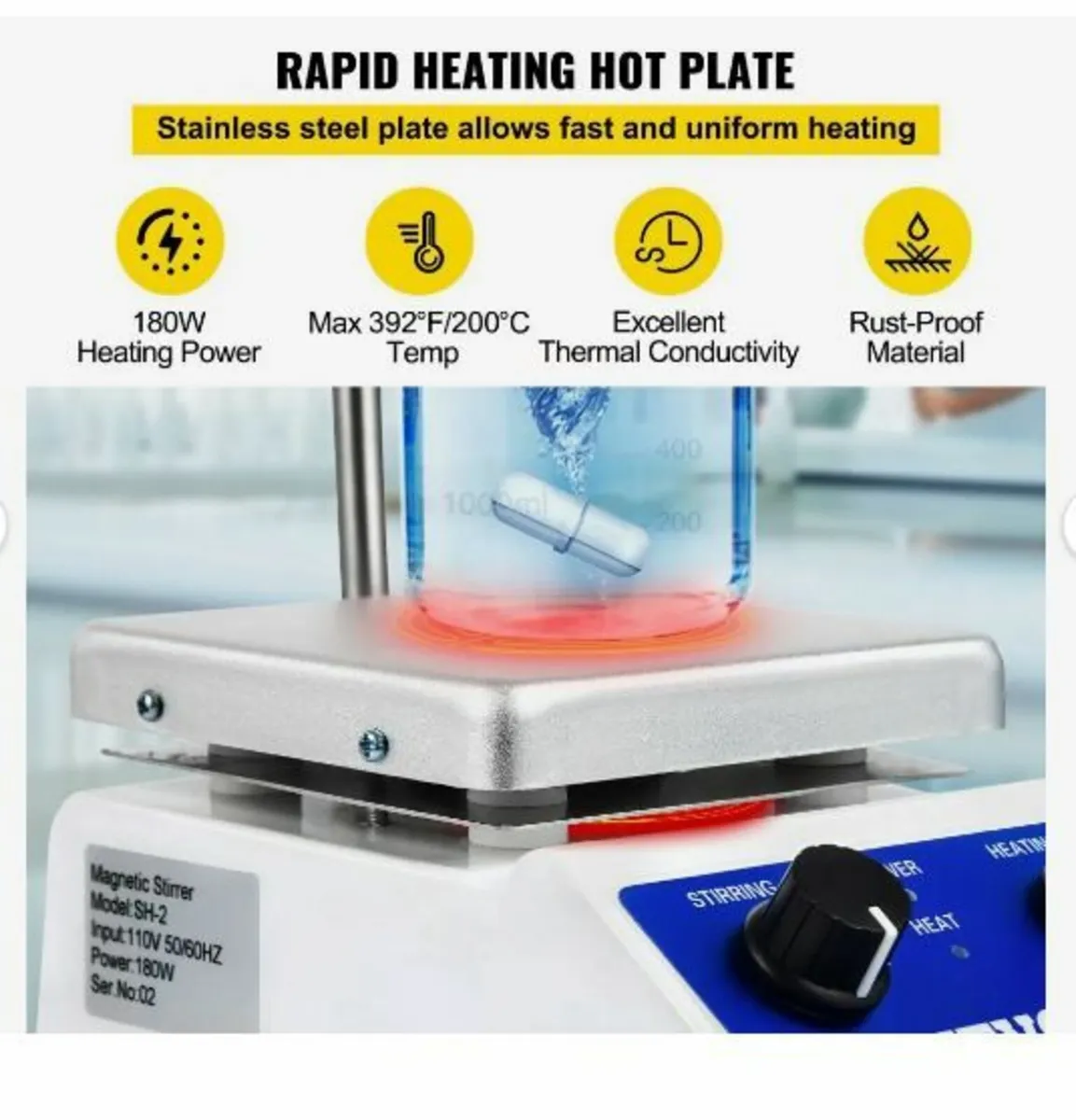 SH-2 Magnetic Stirrer Laboratory Magnetic - Image 3