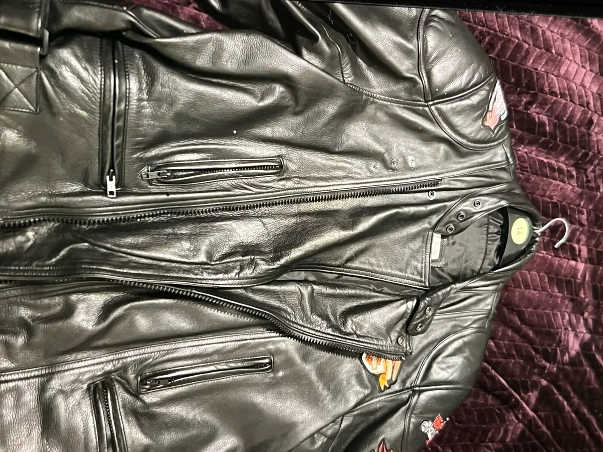 Biker real leather jacket - Image 1