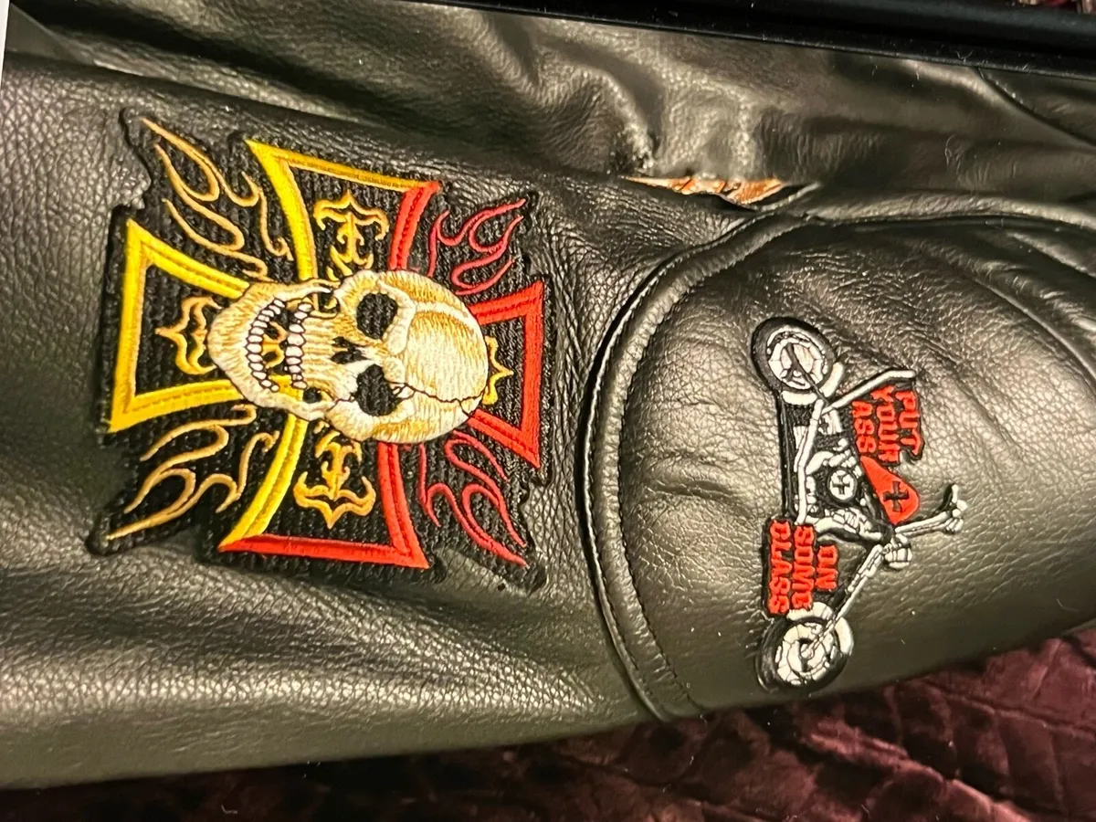 Biker real leather jacket - Image 4