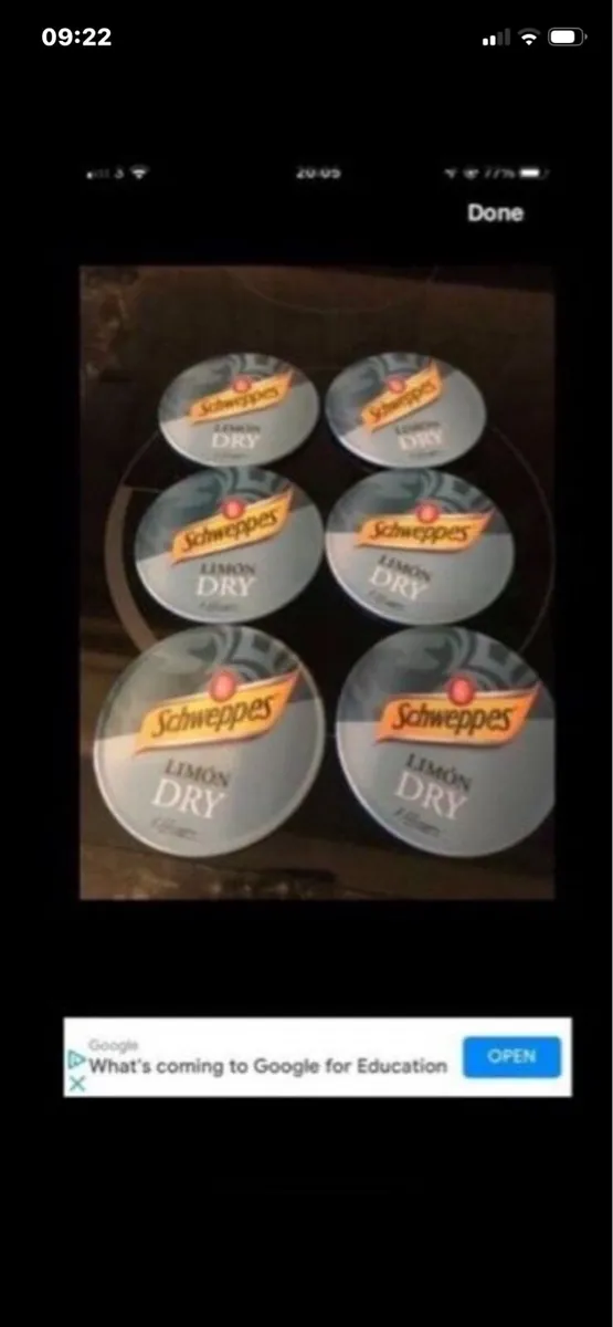 Schweppes Metal Coasters (6) - Image 1