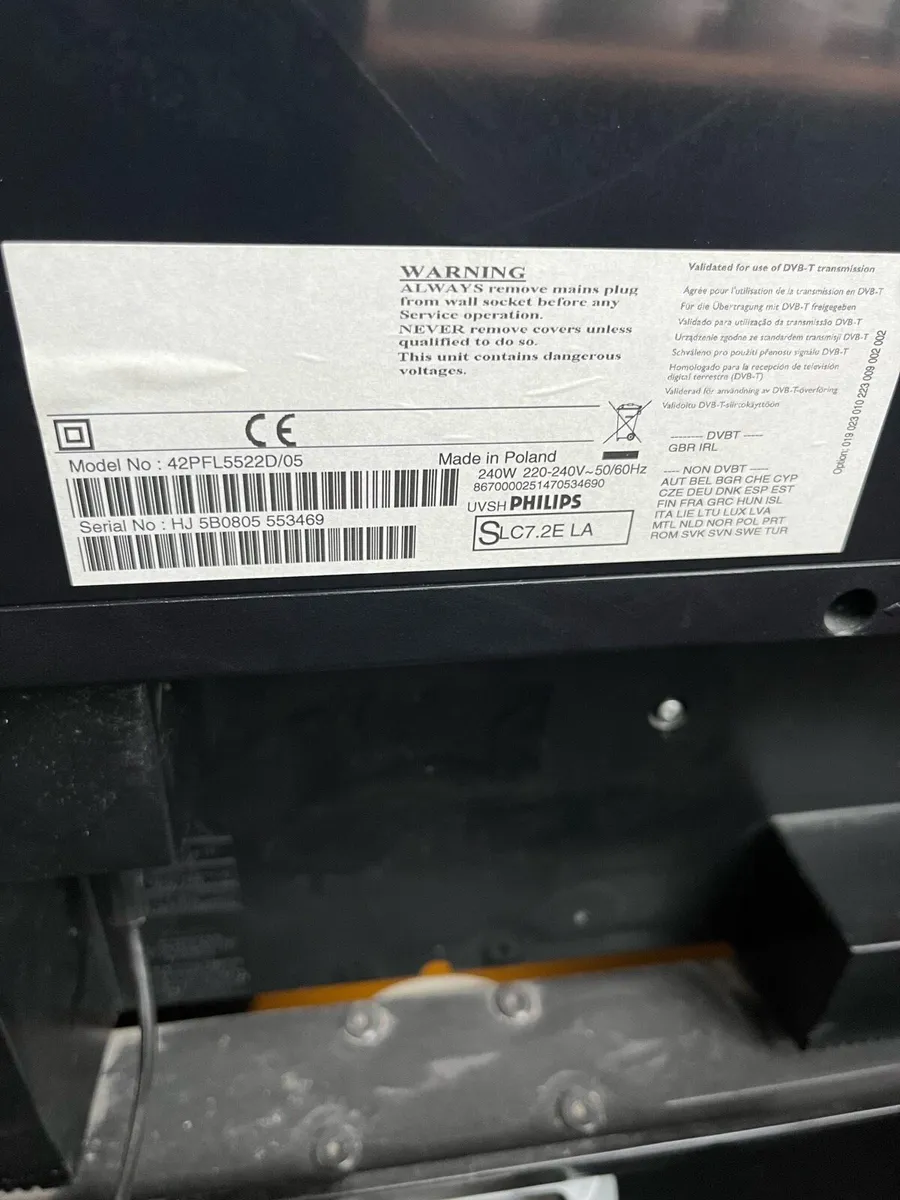 42 inch Phillips Tv & Stand - Image 2