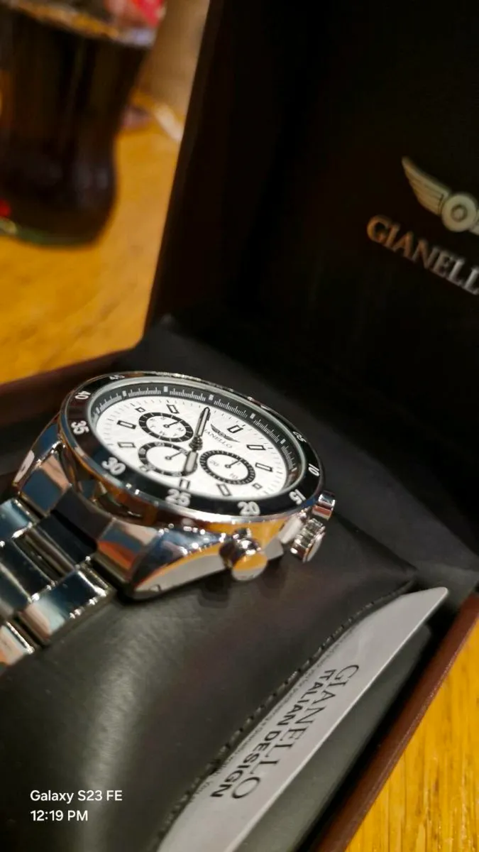 Mens Italian sports watch 44 Link Bracelet - Image 2