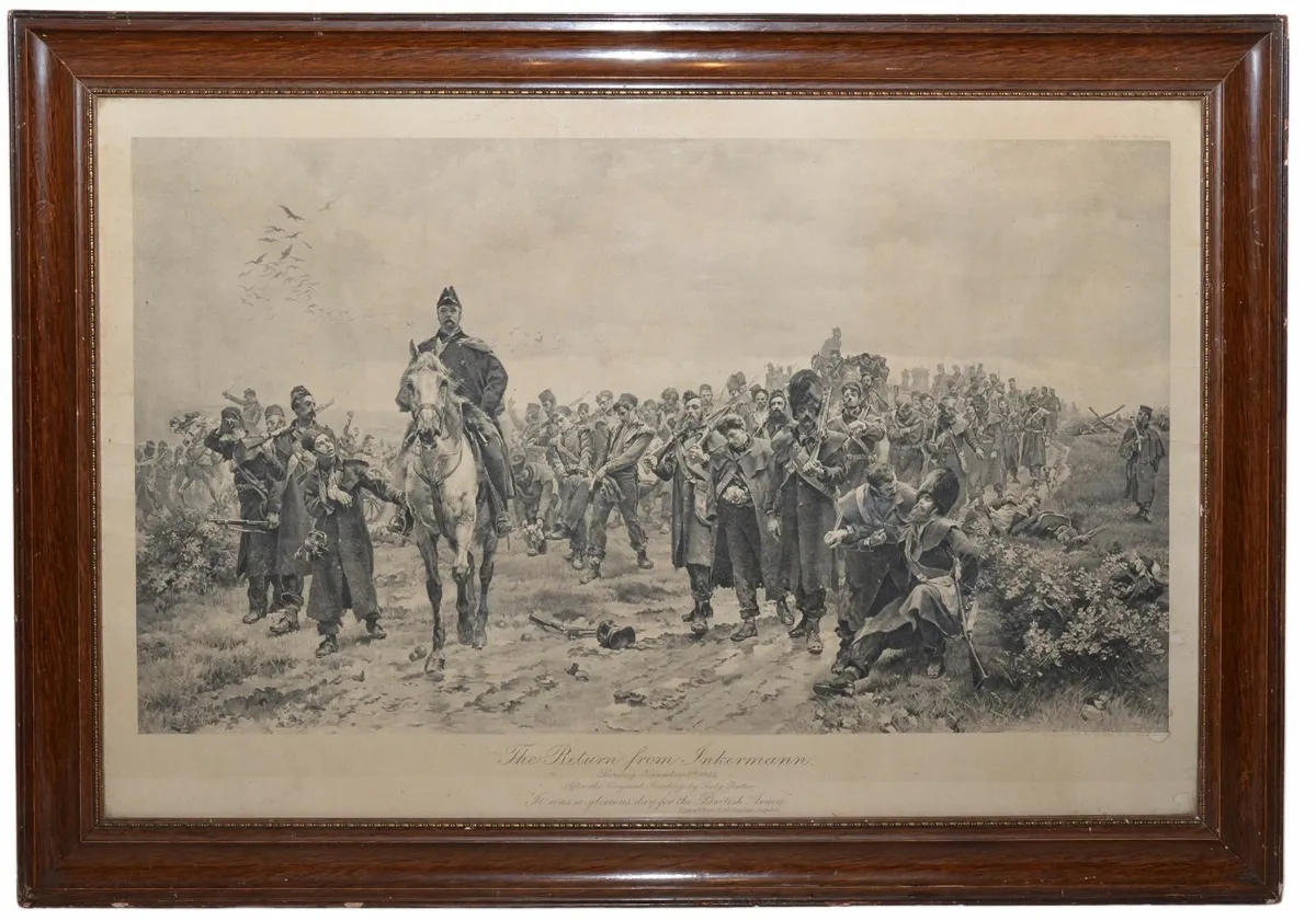 Return From Inkermann Antique Print 1890 - Image 1