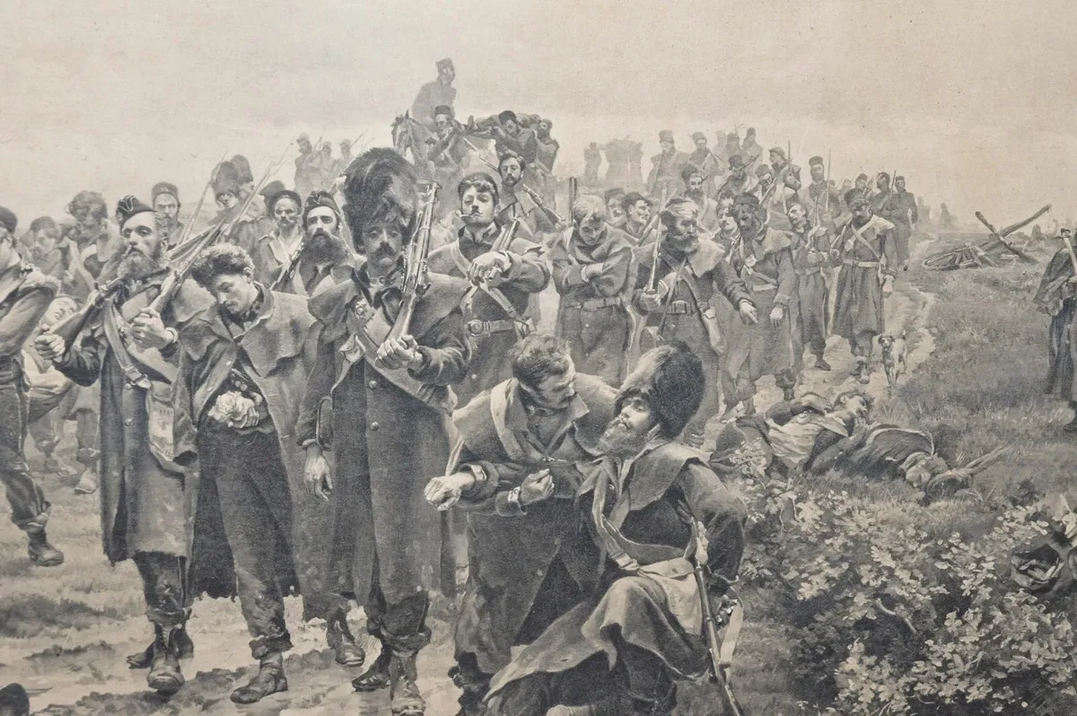 Return From Inkermann Antique Print 1890 - Image 2