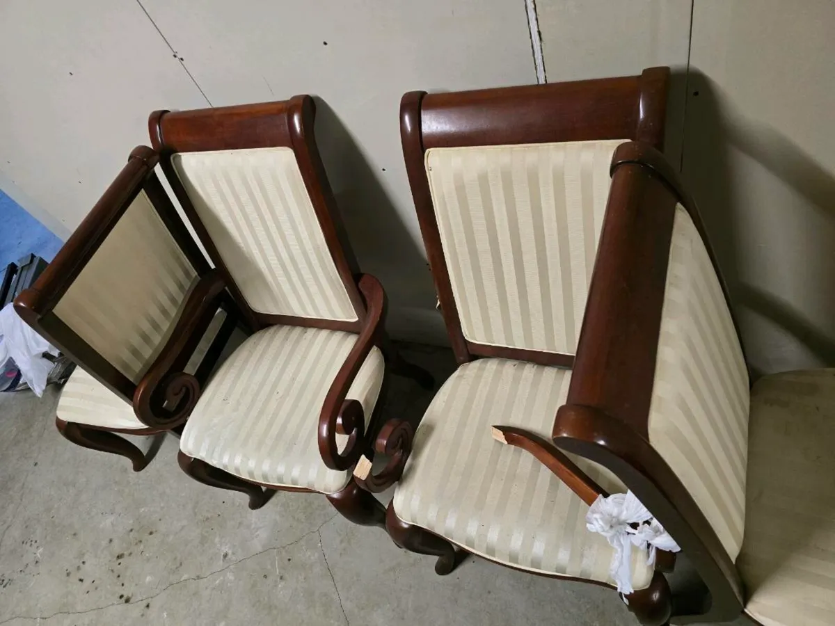 Luxury Cherrywood 6 [2 King] Chairs - Image 2