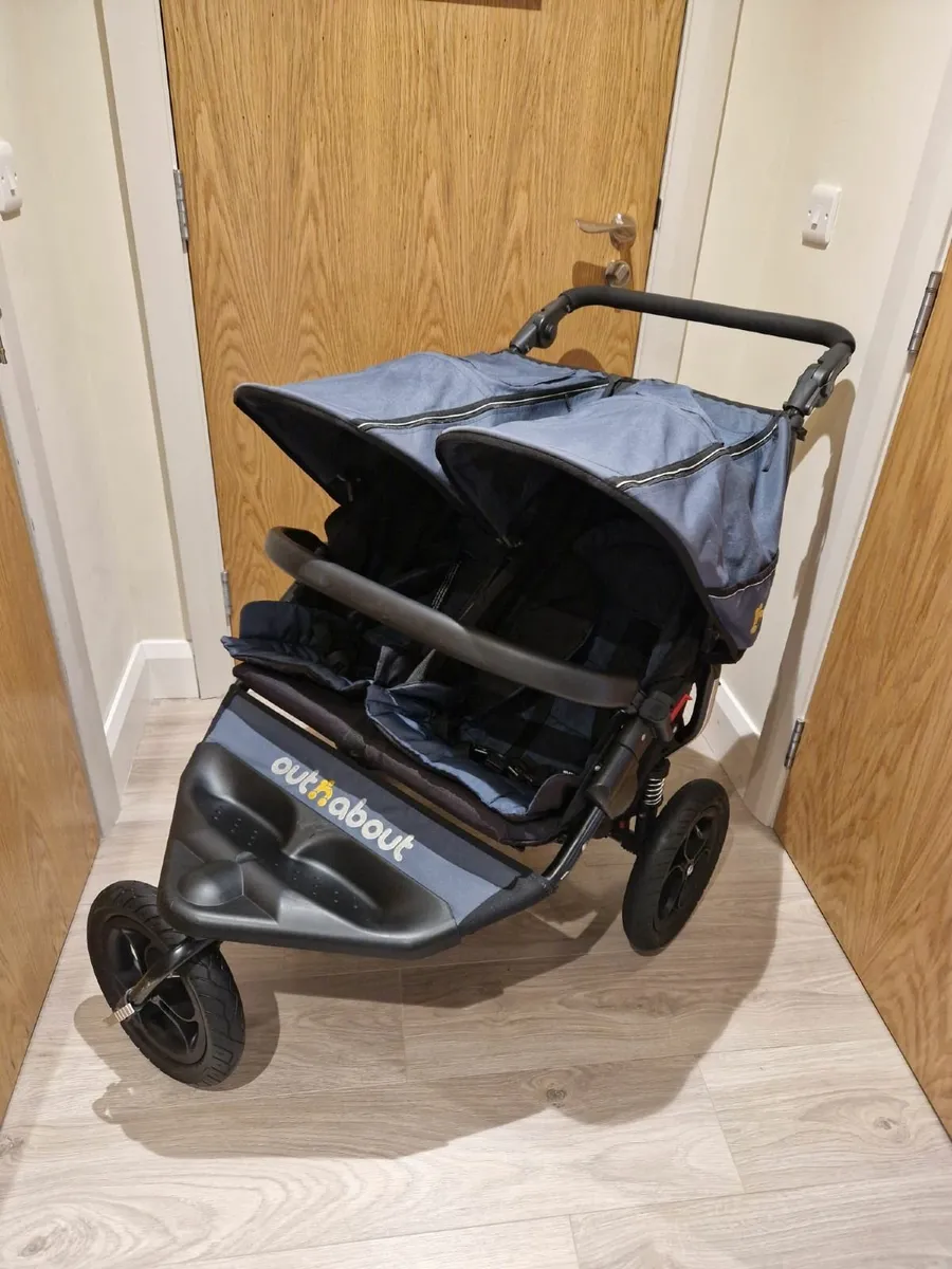Immaculate spotless OUT N ABOUT double stroller - Image 2