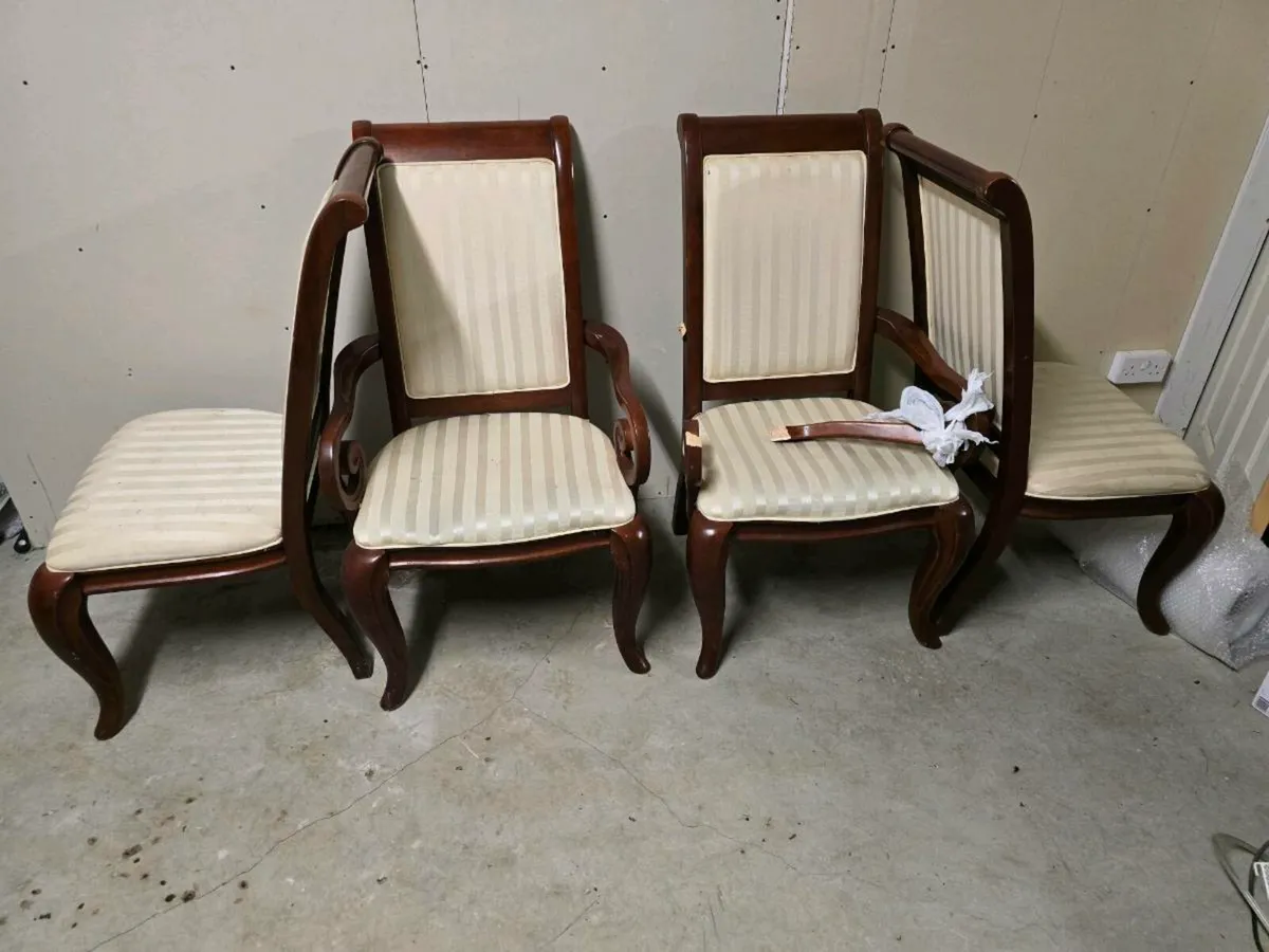 Luxury Cherrywood 6 [2 King] Chairs - Image 1