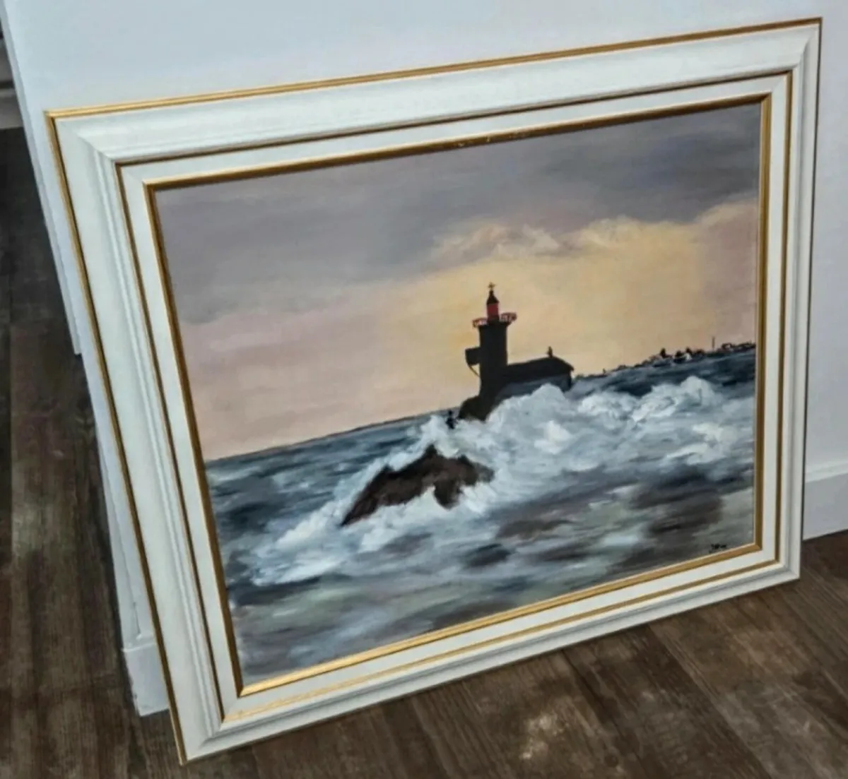 Lighthouse-oil painting on canvas - Image 1
