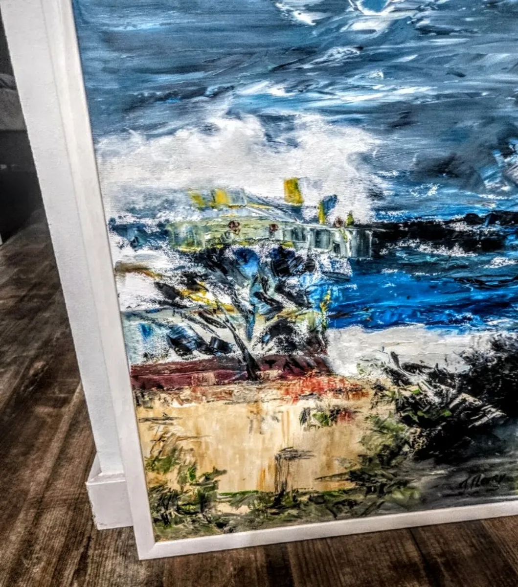 Stormy sea-signed painting - Image 2