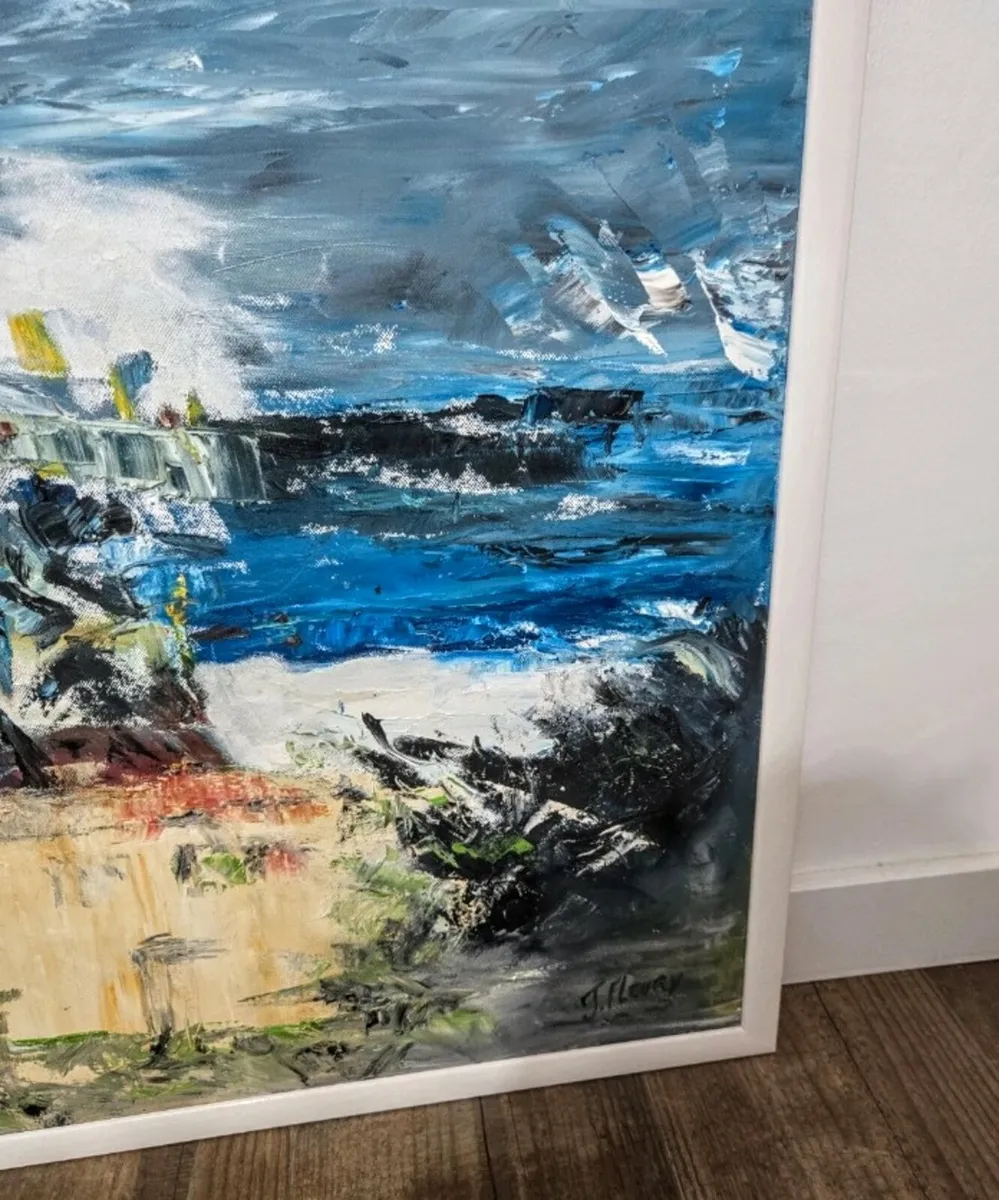 Stormy sea-signed painting - Image 3