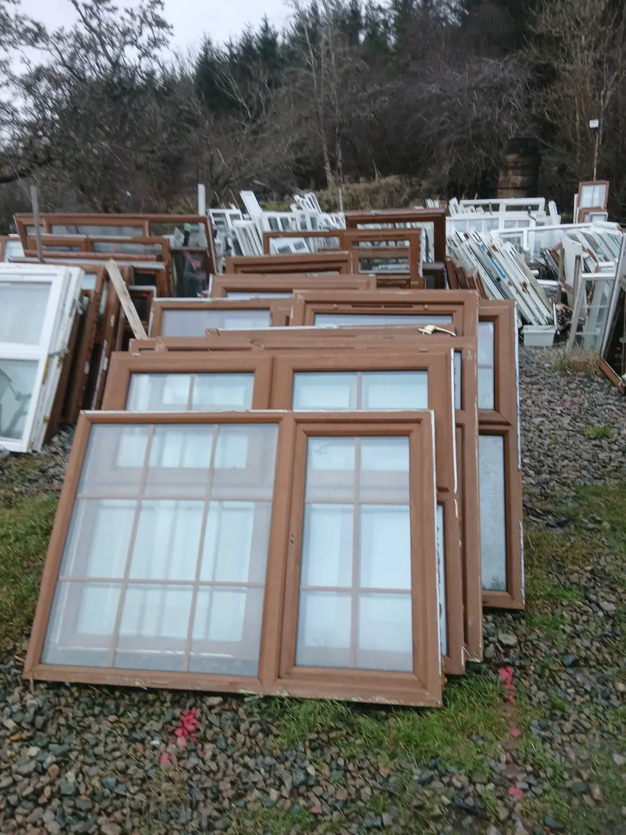 Pvc windows    golden oak  brown   with  black mag - Image 1