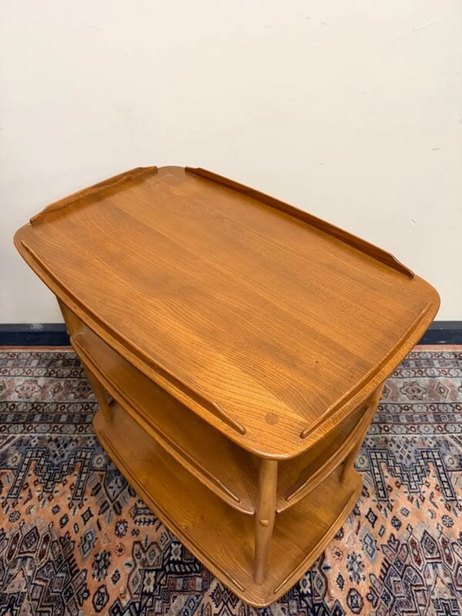 Ercol 458 Vintage Drinks Trolley Elm & Beech - Image 3