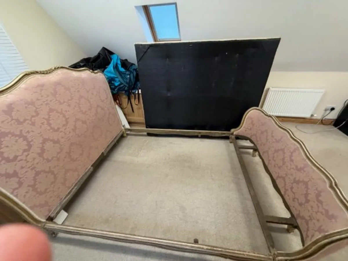 Antique French double bed - Image 2