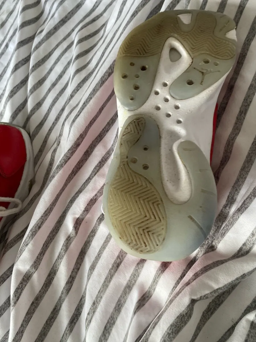 Red Jordan basketball shoes CASH ONLY - Image 2
