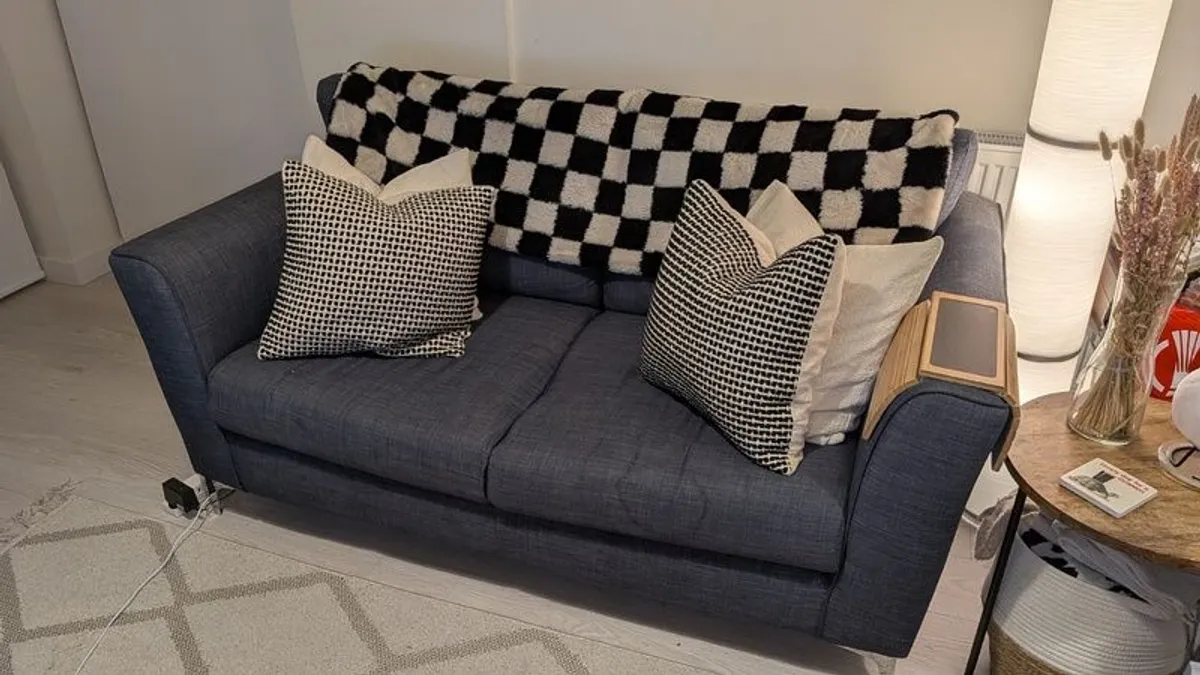 Two seater sofa and armchair - Image 1