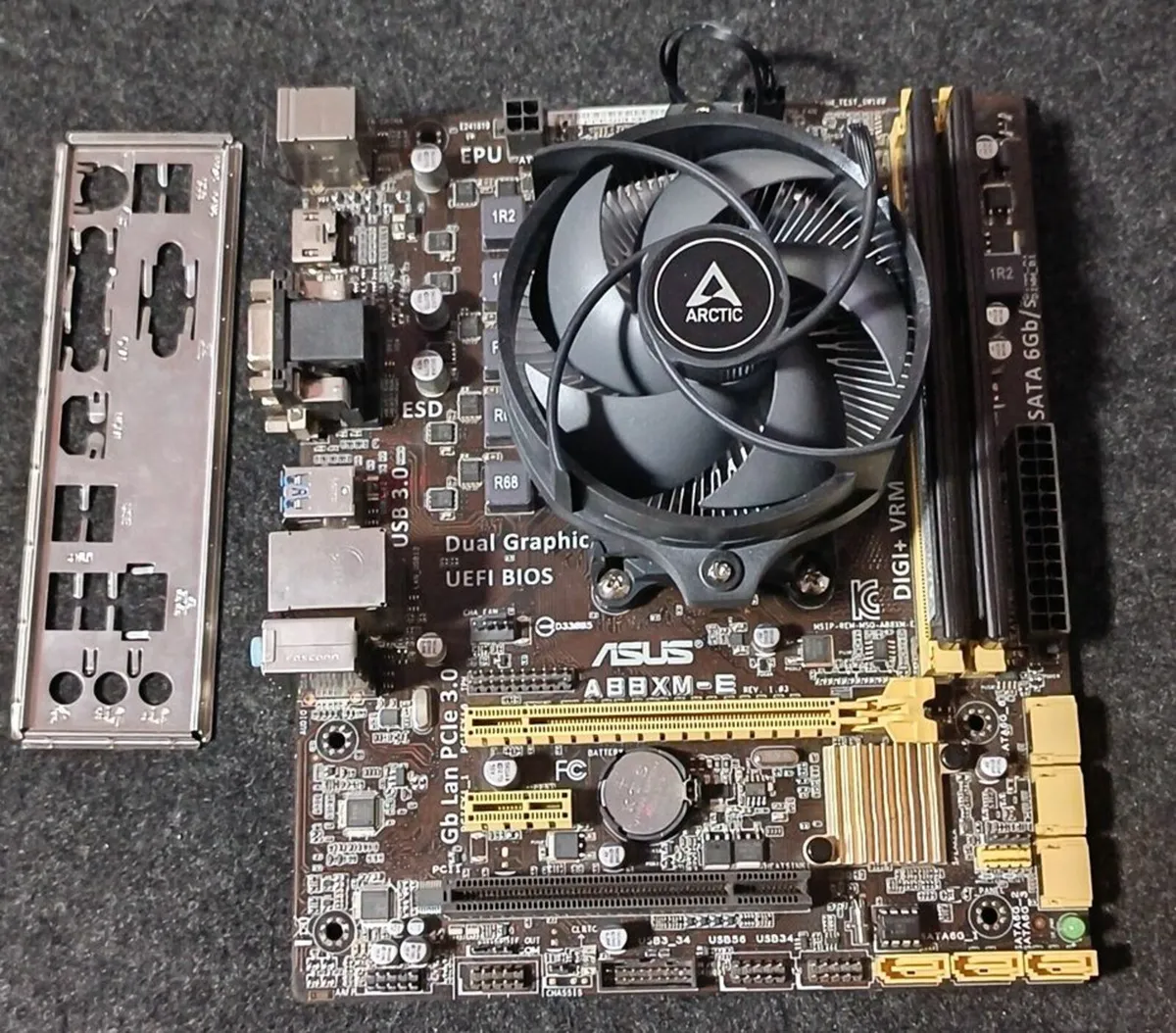 Asus Motherboard + Amd Cpu + Ram - Image 1