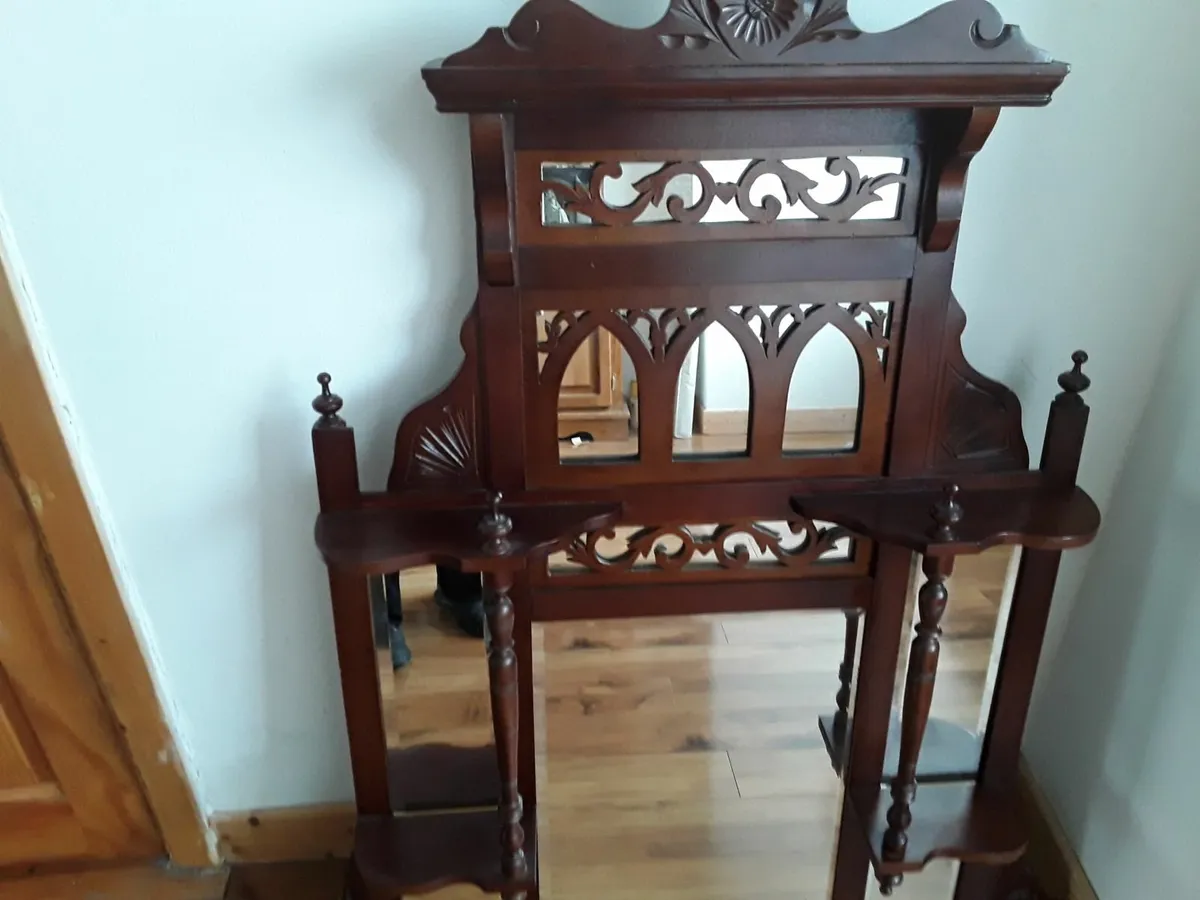 Beautiful solid mahogany over mantle Edwardian - Image 1