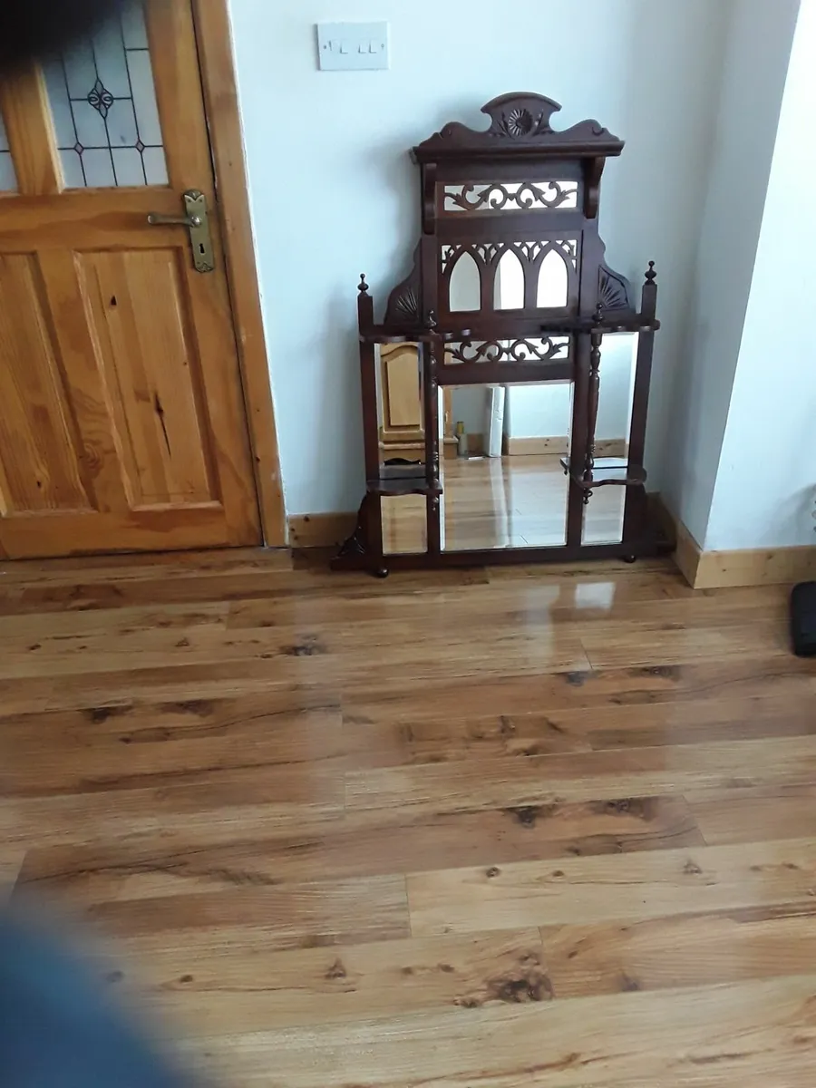 Beautiful solid mahogany over mantle Edwardian - Image 4