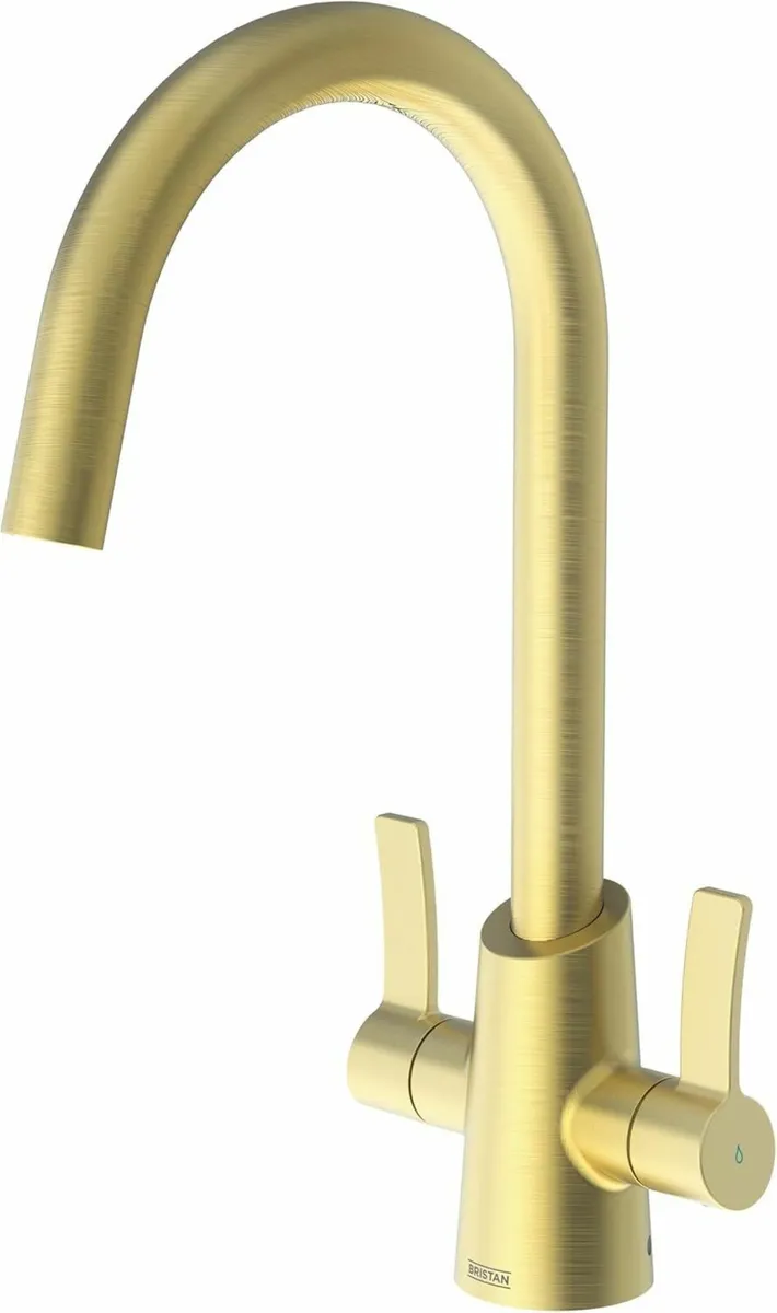 Acorn Easyfit Kitchen Sink Mixer Brushed Brass Tap - Image 3