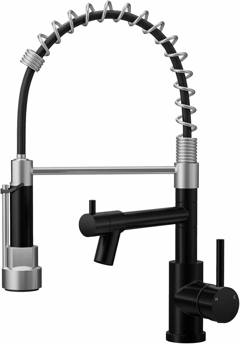 Professional Kitchen Tap High Arc Taps with Pull - Image 1